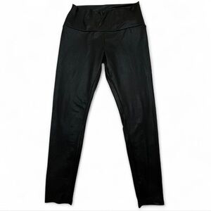 Black High-Waisted Leggings Leather Look Women’s